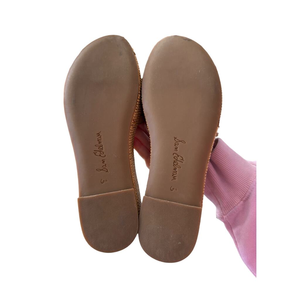 Sam Edelman Women's Sand Dune Leather Weave Pauleena Espadrille Sandals Size 6.5 - Picture 10 of 10